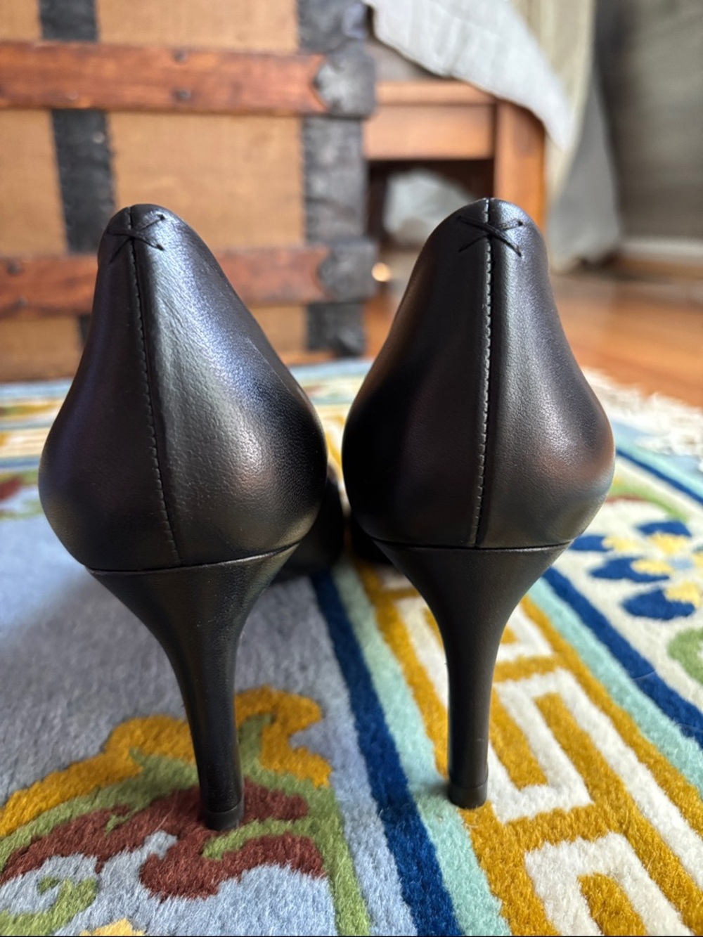 NEW Inez Lola Black Pointed-Toe Pumps Size 8 - Picture 3 of 6